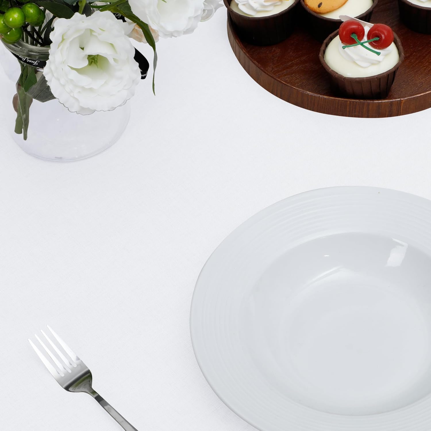 Easy-Going Faux Linen Waterproof Spill-Proof Tablecloth Stain Resistant Rectangle Table Cloth Wrinkle Free Decorative Fabric for Kitchen, Dining, Party, Weddings, Restaurants (52x70 in, Linen)