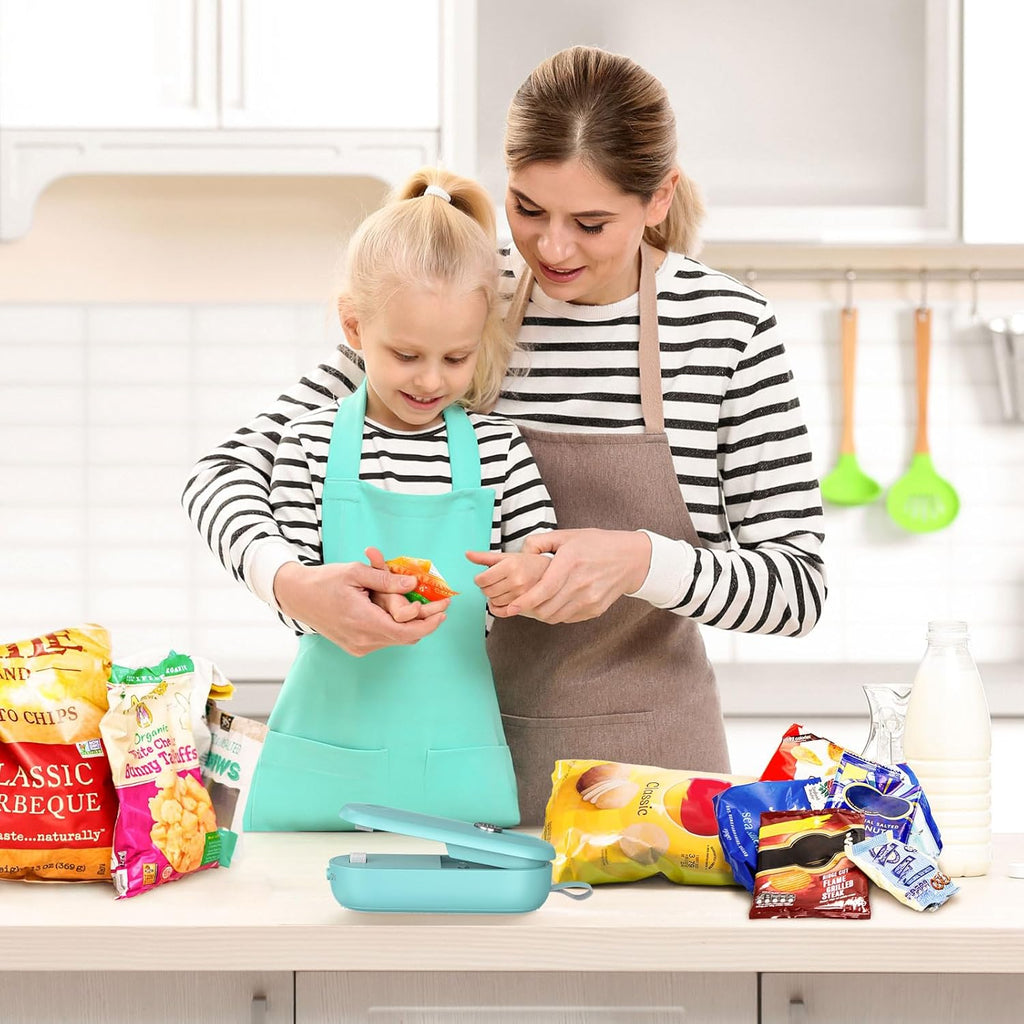 “FEPPO 2-in-1 Mini Bag Sealer & Cutter – Portable Snack Resealer 🔋 Batteries Included”