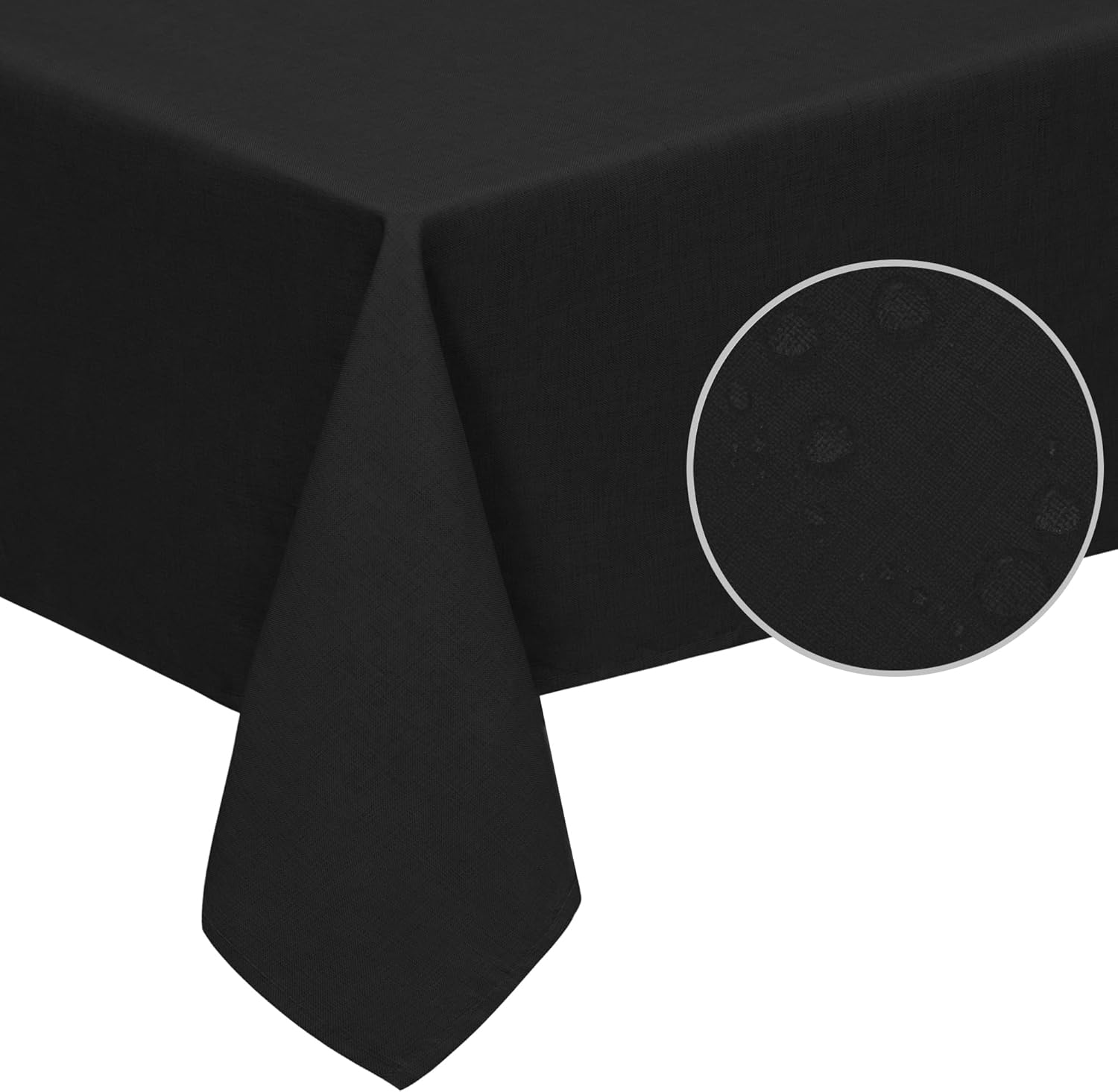 Easy-Going Faux Linen Waterproof Spill-Proof Tablecloth Stain Resistant Rectangle Table Cloth Wrinkle Free Decorative Fabric for Kitchen, Dining, Party, Weddings, Restaurants (52x70 in, Linen)