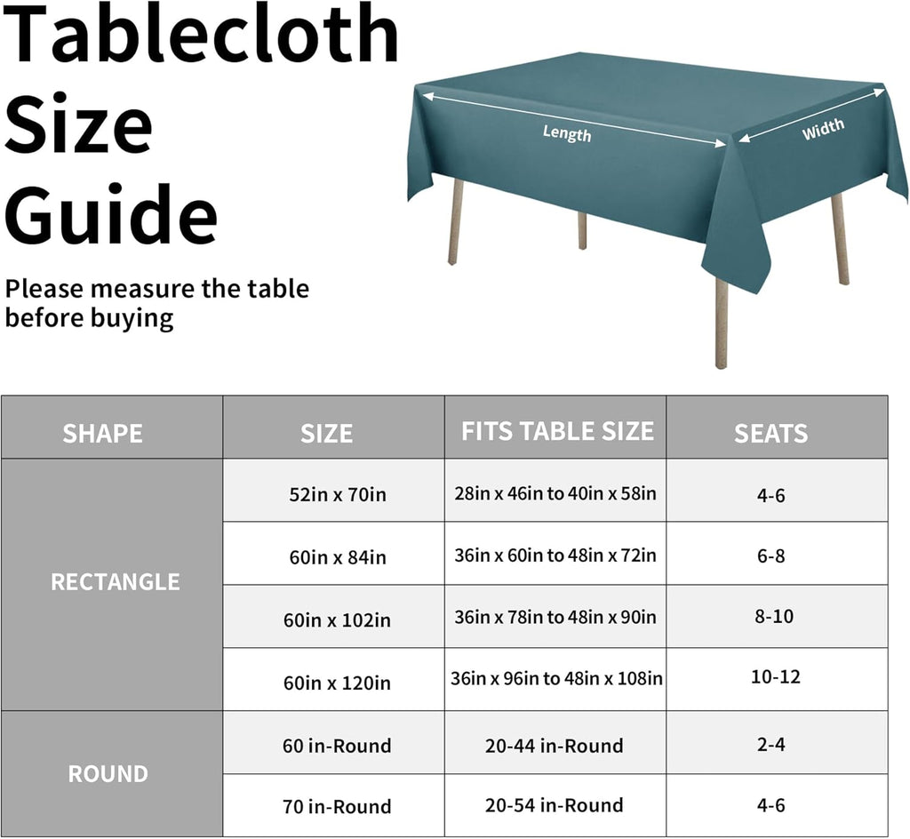 Easy-Going Faux Linen Waterproof Spill-Proof Tablecloth Stain Resistant Rectangle Table Cloth Wrinkle Free Decorative Fabric for Kitchen, Dining, Party, Weddings, Restaurants (52x70 in, Linen)