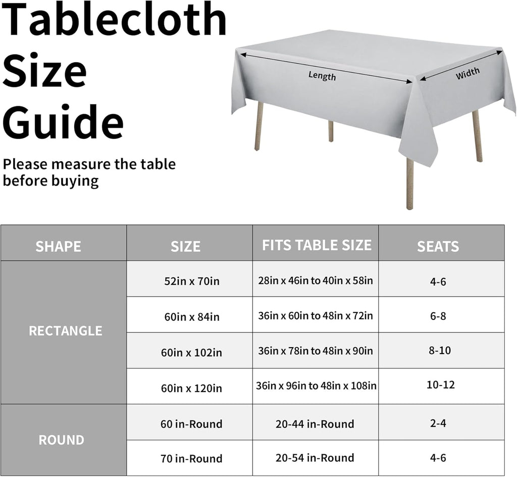 Easy-Going Faux Linen Waterproof Spill-Proof Tablecloth Stain Resistant Rectangle Table Cloth Wrinkle Free Decorative Fabric for Kitchen, Dining, Party, Weddings, Restaurants (52x70 in, Linen)