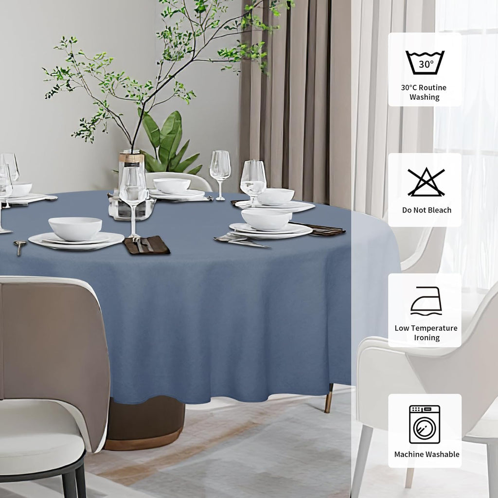 Easy-Going Faux Linen Waterproof Spill-Proof Tablecloth Stain Resistant Rectangle Table Cloth Wrinkle Free Decorative Fabric for Kitchen, Dining, Party, Weddings, Restaurants (52x70 in, Linen)