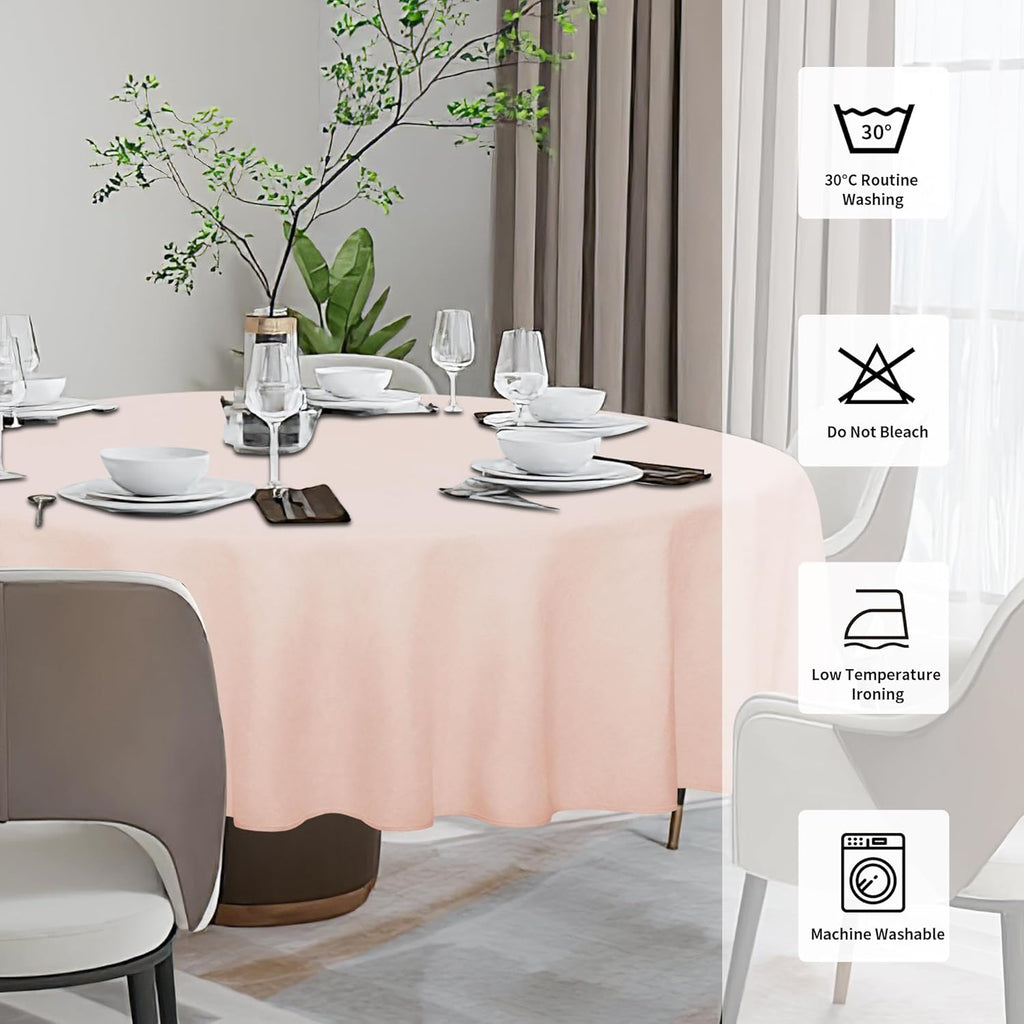 Easy-Going Faux Linen Waterproof Spill-Proof Tablecloth Stain Resistant Rectangle Table Cloth Wrinkle Free Decorative Fabric for Kitchen, Dining, Party, Weddings, Restaurants (52x70 in, Linen)