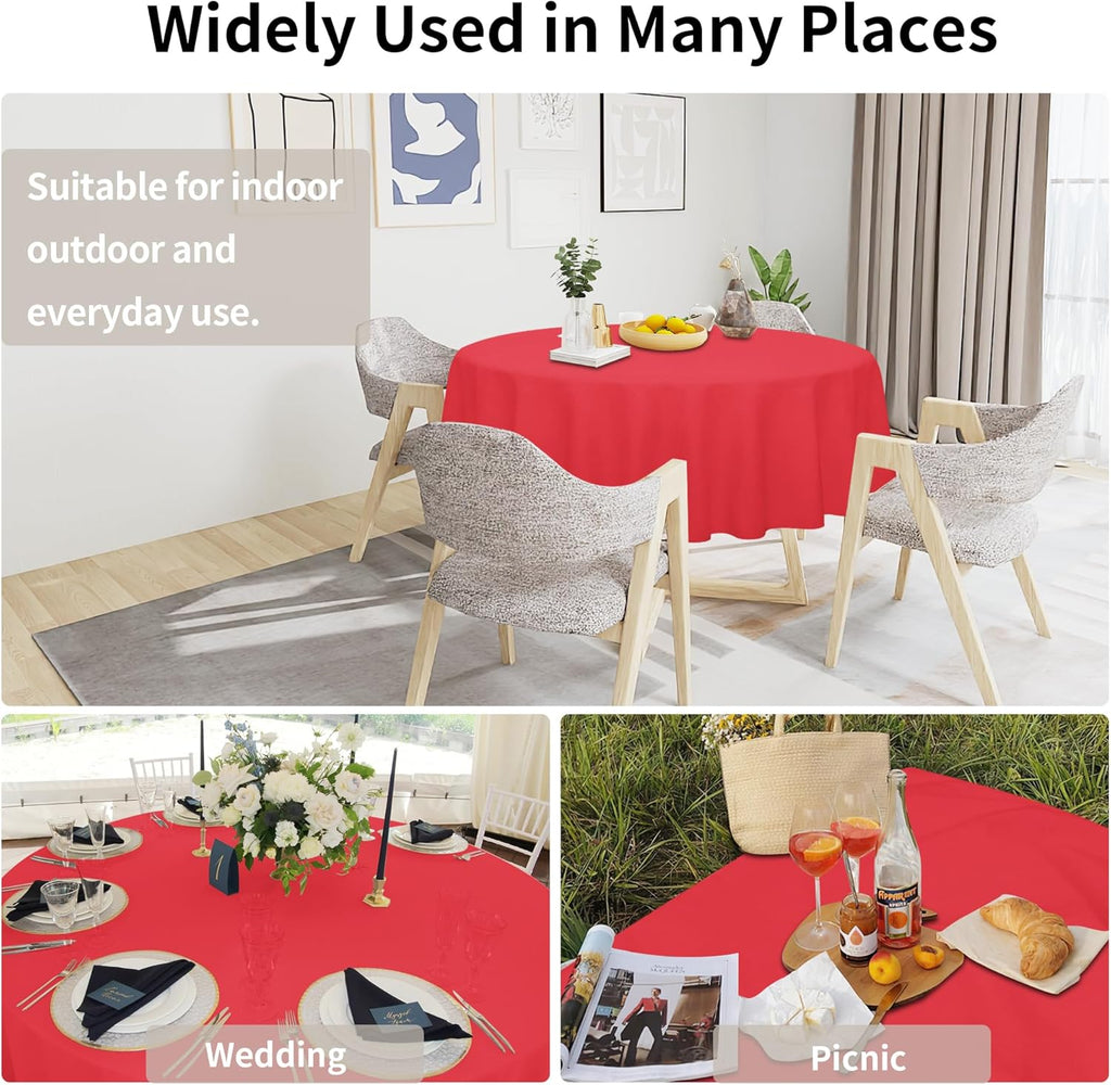 Easy-Going Faux Linen Waterproof Spill-Proof Tablecloth Stain Resistant Rectangle Table Cloth Wrinkle Free Decorative Fabric for Kitchen, Dining, Party, Weddings, Restaurants (52x70 in, Linen)