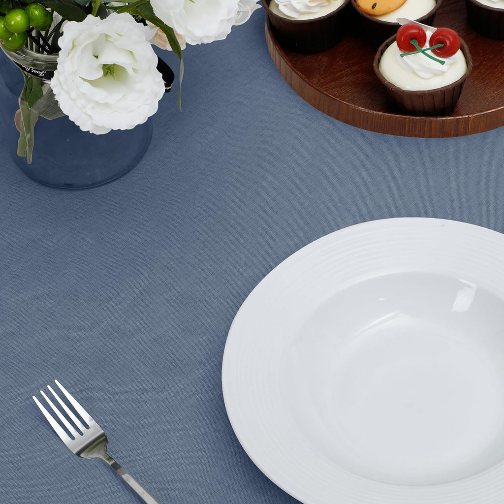 Easy-Going Faux Linen Waterproof Spill-Proof Tablecloth Stain Resistant Rectangle Table Cloth Wrinkle Free Decorative Fabric for Kitchen, Dining, Party, Weddings, Restaurants (52x70 in, Linen)