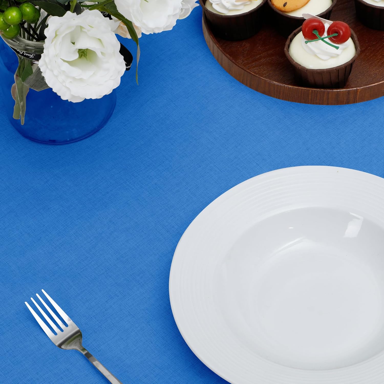 Easy-Going Faux Linen Waterproof Spill-Proof Tablecloth Stain Resistant Rectangle Table Cloth Wrinkle Free Decorative Fabric for Kitchen, Dining, Party, Weddings, Restaurants (52x70 in, Linen)