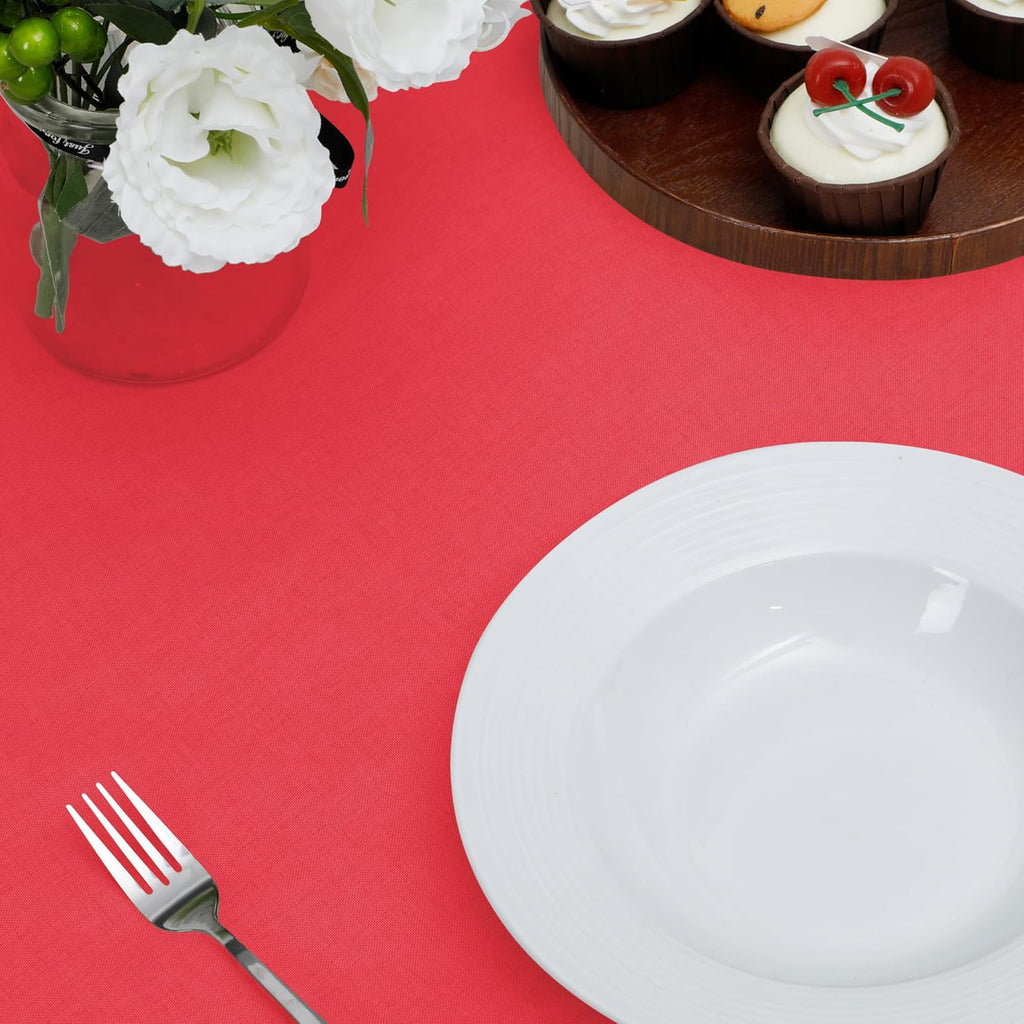 Easy-Going Faux Linen Waterproof Spill-Proof Tablecloth Stain Resistant Rectangle Table Cloth Wrinkle Free Decorative Fabric for Kitchen, Dining, Party, Weddings, Restaurants (52x70 in, Linen)