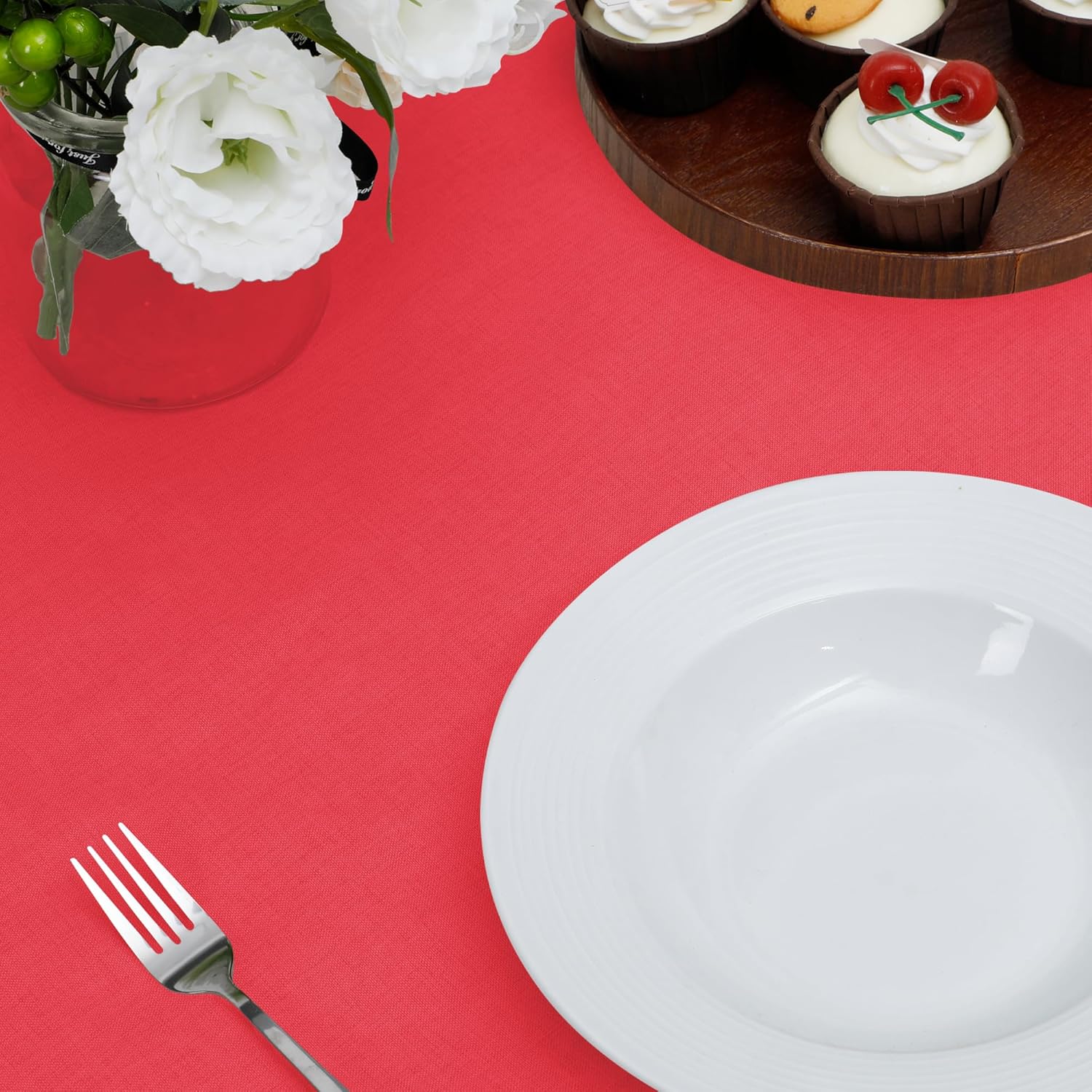 Easy-Going Faux Linen Waterproof Spill-Proof Tablecloth Stain Resistant Rectangle Table Cloth Wrinkle Free Decorative Fabric for Kitchen, Dining, Party, Weddings, Restaurants (52x70 in, Linen)