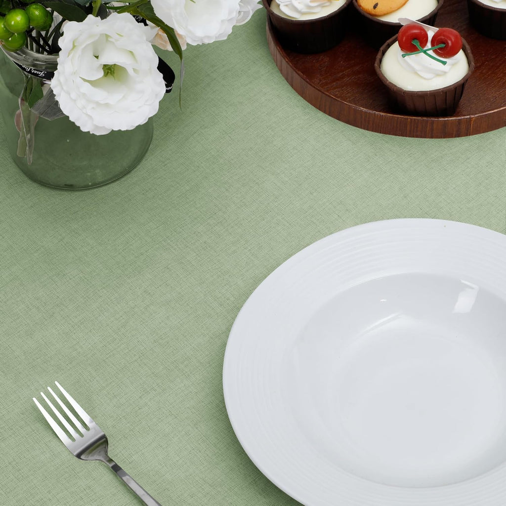 Easy-Going Faux Linen Waterproof Spill-Proof Tablecloth Stain Resistant Rectangle Table Cloth Wrinkle Free Decorative Fabric for Kitchen, Dining, Party, Weddings, Restaurants (52x70 in, Linen)