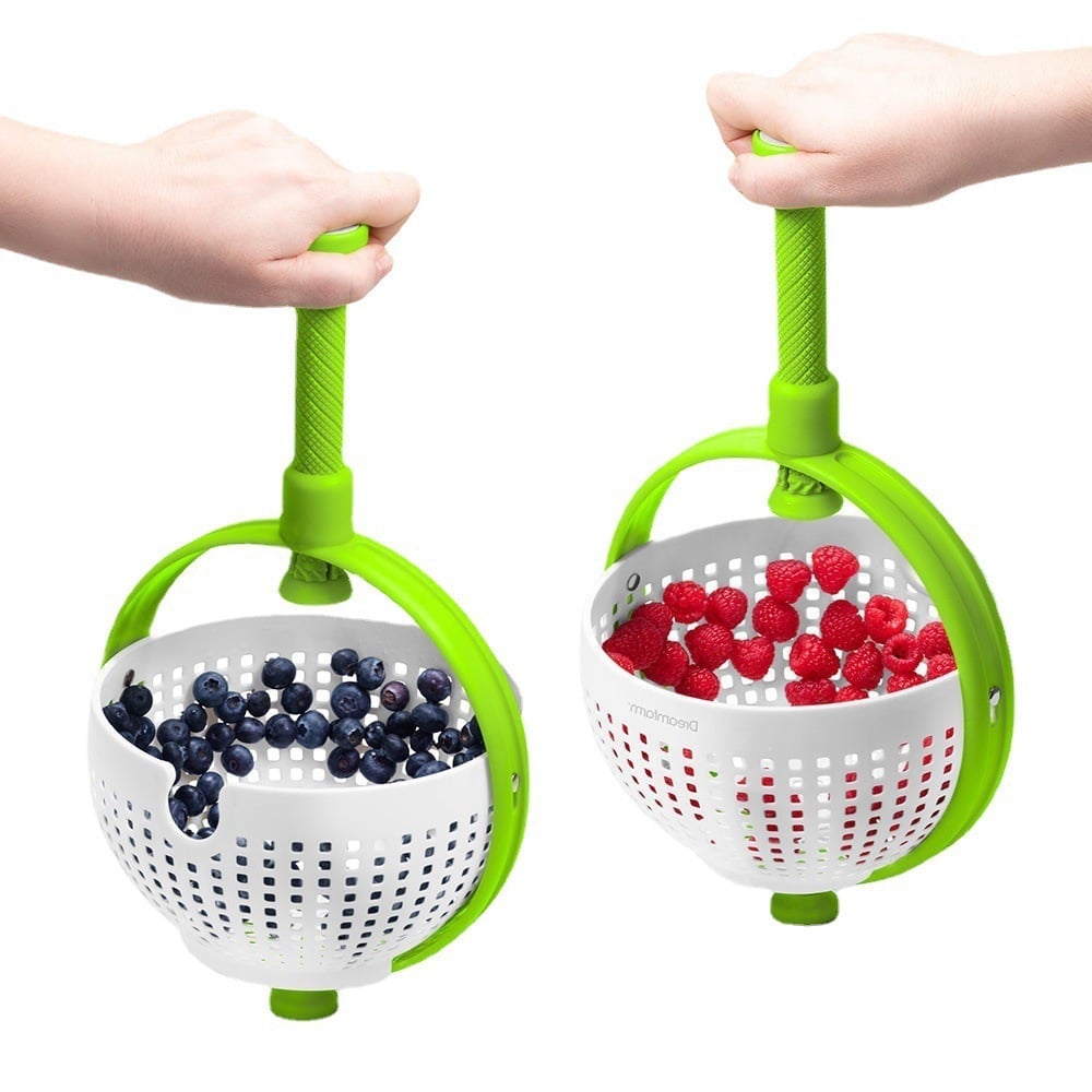 🥦 2025Vegetable Salad Rotating Draining Basket - 💓Take your salad prep to the next level