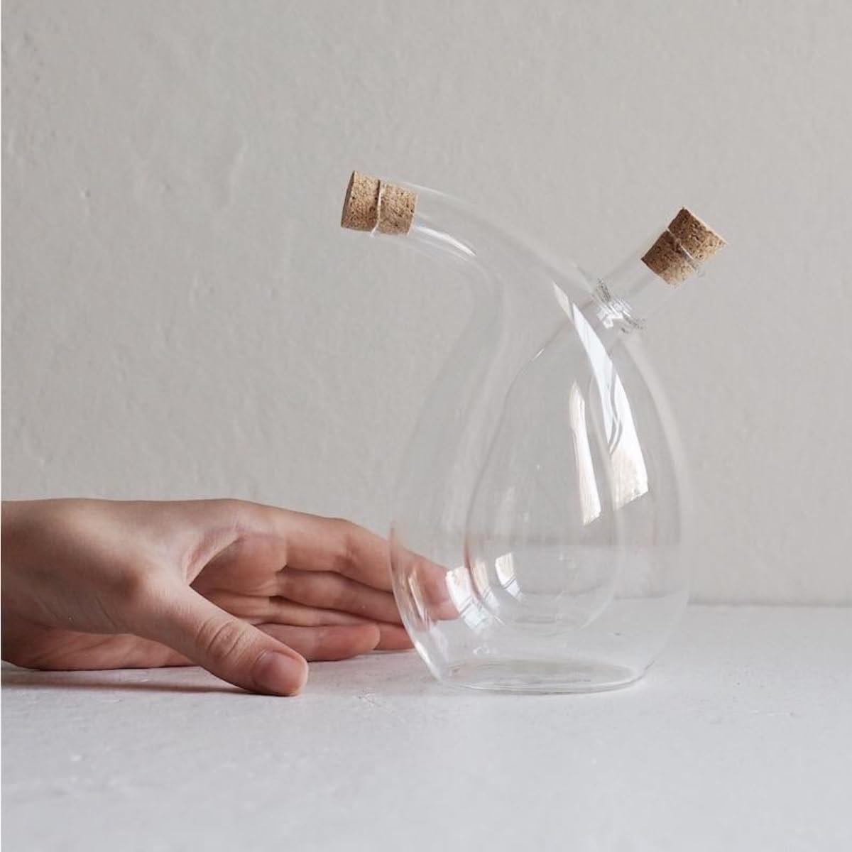 “2-in-1 Glass Oil & Vinegar Dispenser Bottle”