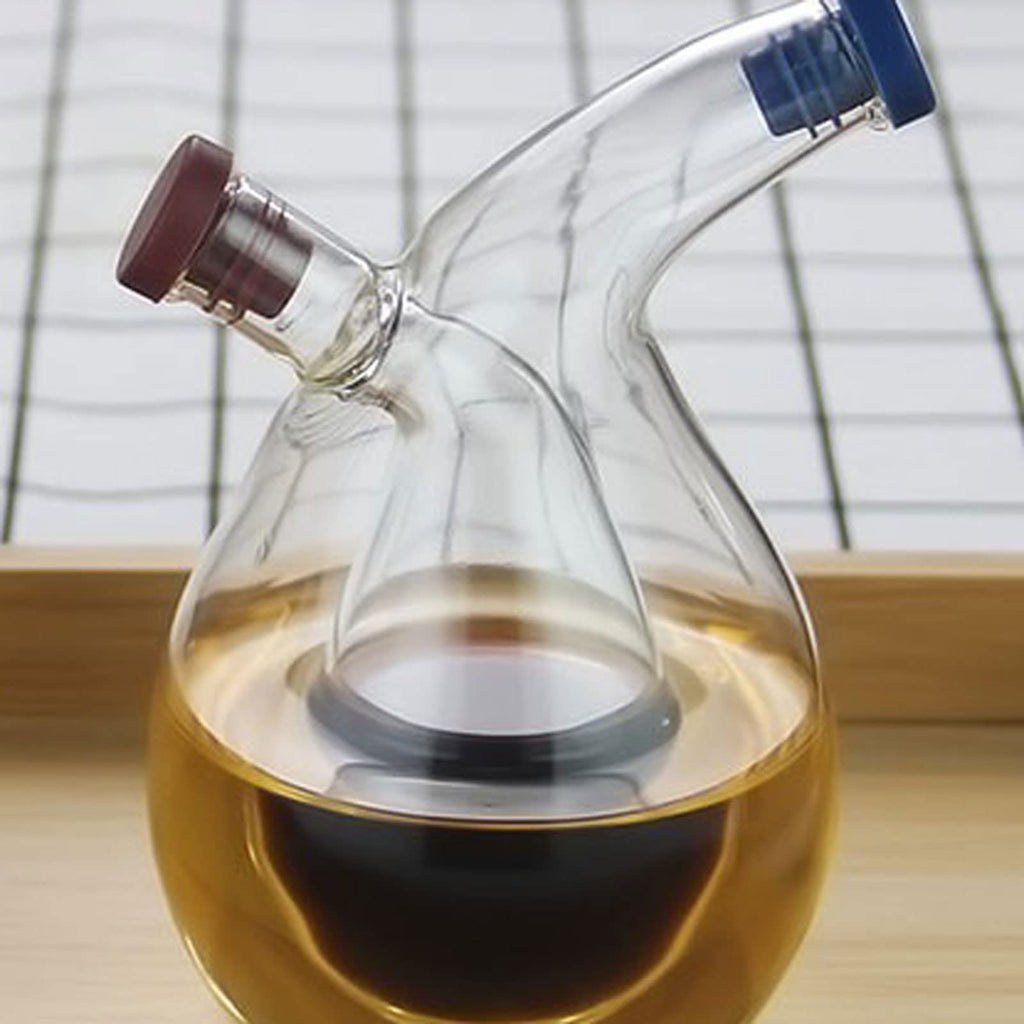 “2-in-1 Glass Oil & Vinegar Dispenser Bottle”