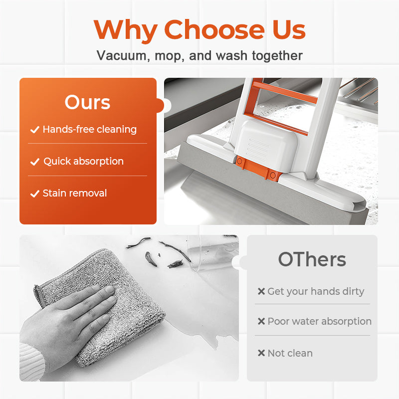 🔥VENTE FLASH -55%🔥 Mini Serpillière Autonettoyante Portable 🧹🌿