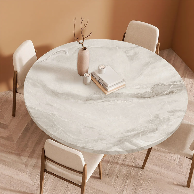 Elastic Edge Waterproof Round Tablecloth