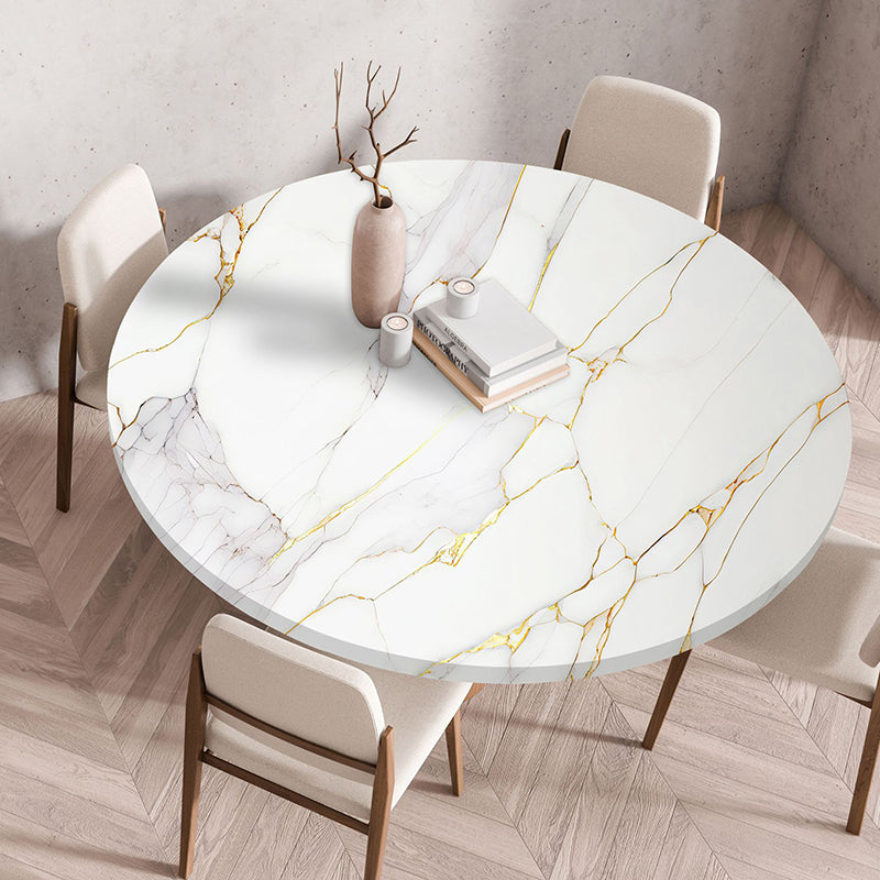 Elastic Edge Waterproof Round Tablecloth